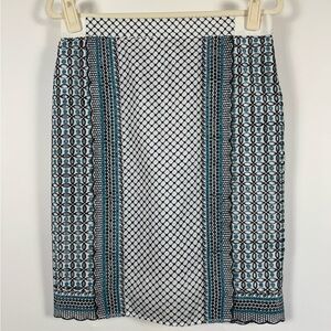 Per Se Embroidered Pull On Pencil Skirt Women Size 6 Eyelet Delicate Feminine